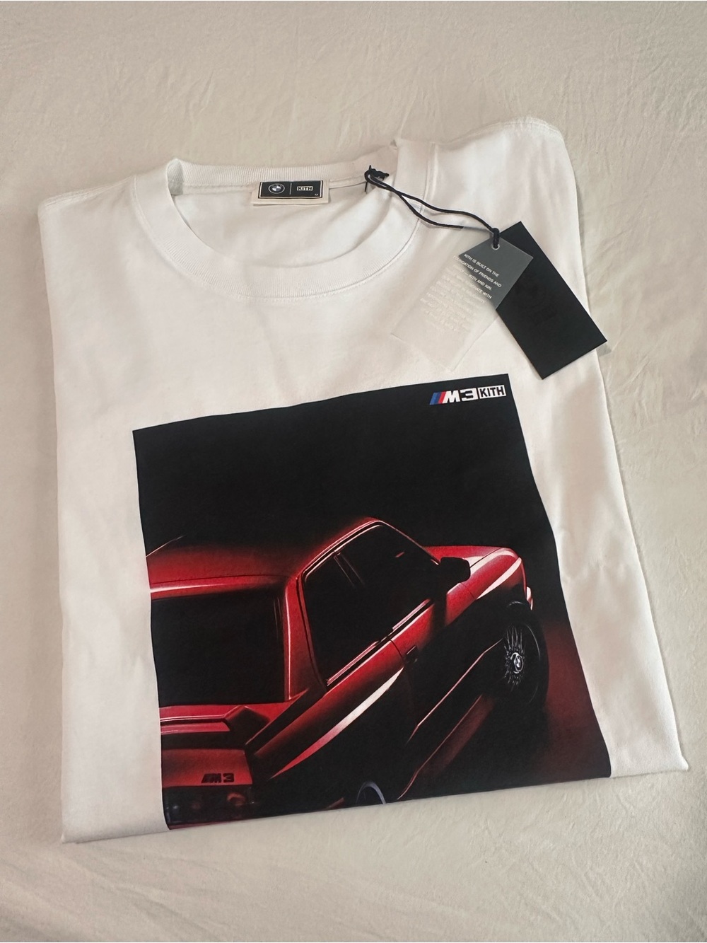 Kith White Tee with Red BMW M3 Graphic
